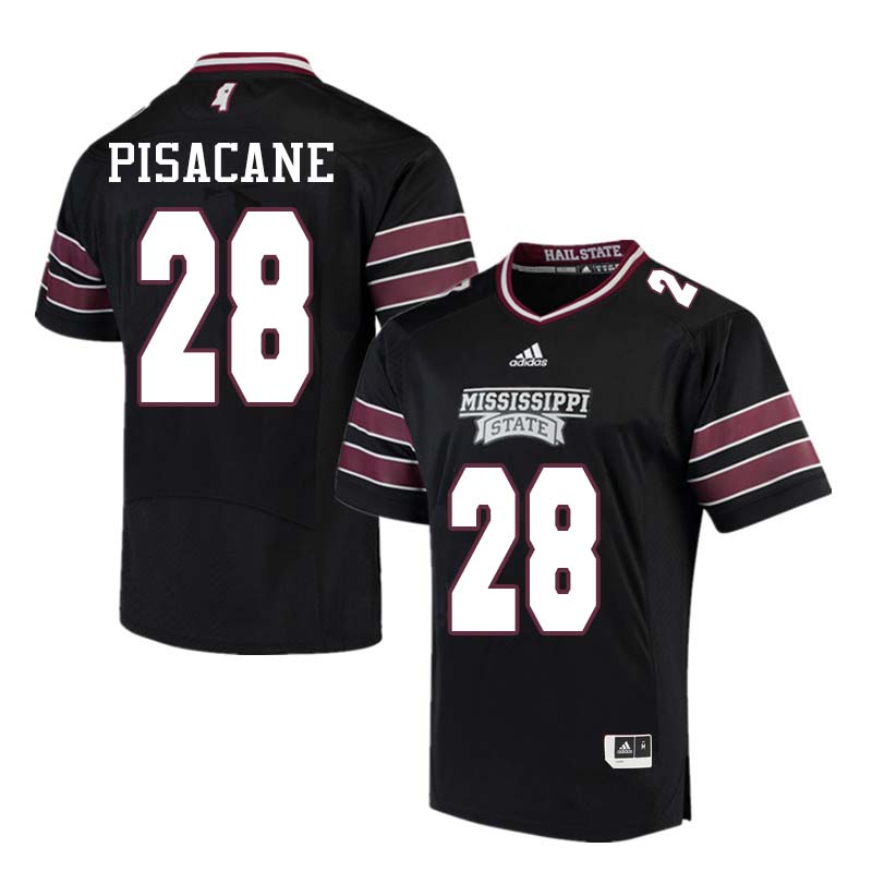 Men #28 Tristan Pisacane Mississippi State Bulldogs College Football Jerseys Sale-Black